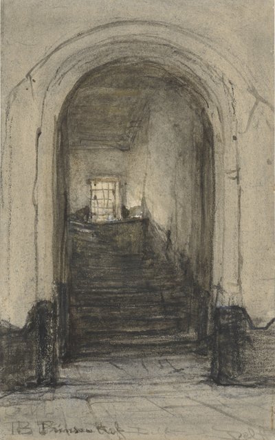 La scala nel Prinsenhof a Delft, dove il principe Guglielmo I fu assassinato nel 1584 da Johannes Bosboom
