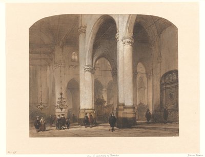 Vista nella chiesa di San Lorenzo a Rotterdam da Johannes Bosboom