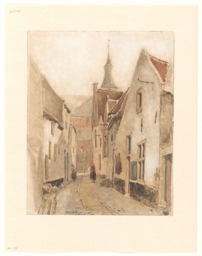 Vista dalla Ridderstraat nella Kerksteeg, Hattem da Johannes Bosboom