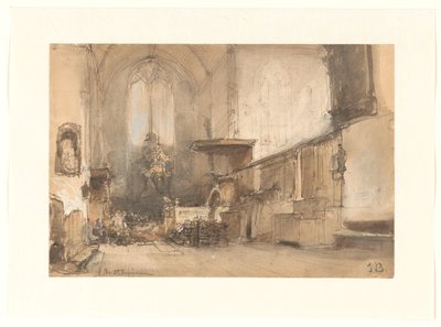 Interno della chiesa di Oosthuizen da Johannes Bosboom