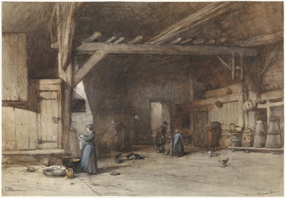 Interno di una fattoria vicino a Hilversum da Johannes Bosboom