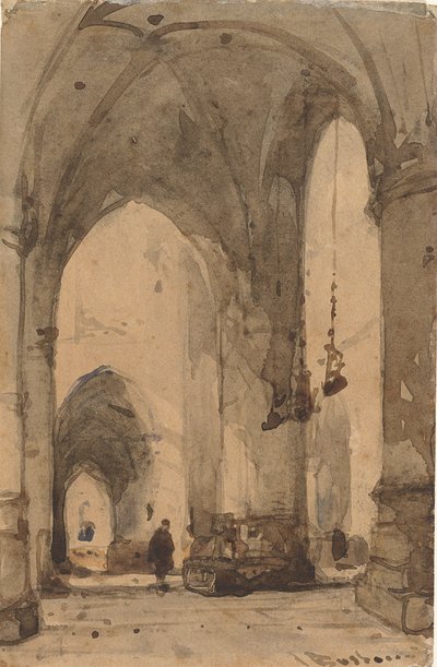 Interno della Sint-Bavokerk di Haarlem da Johannes Bosboom