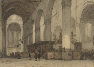 Interno di una chiesa da Johannes Bosboom