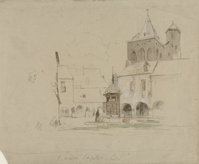 Studio della piazza presso S. Maria im Kapitol a Colonia da Johannes Bosboom