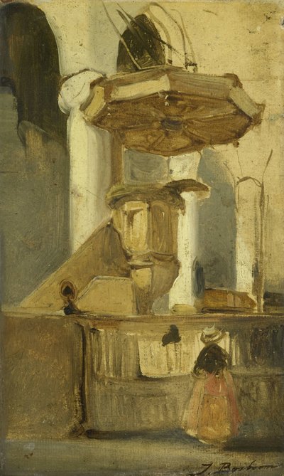 Il pulpito della chiesa di Hoorn da Johannes Bosboom