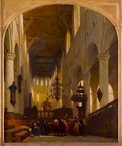 Veduta della chiesa di San Pietro a Leida da Johannes Bosboom