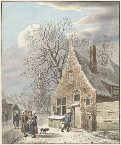 Villaggio sotto la neve da Johannes Christiaan Janson