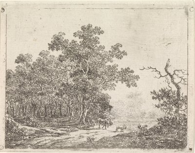 Paesaggio con quercia e bestiame da Johannes Christiaan Janson