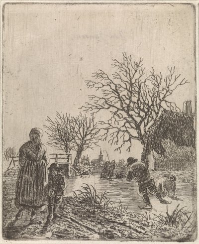 Paesaggio con pattinatori da Johannes Christiaan Janson