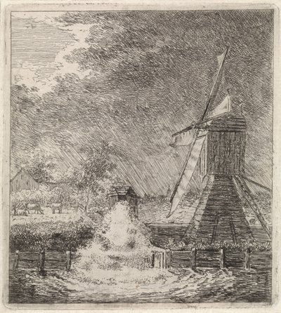Paesaggio con mulino ad acqua da Johannes Christiaan Janson