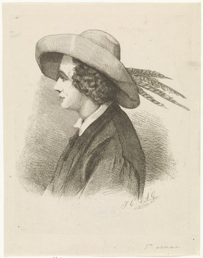 Ritratto di Martinus Antonius Kuytenbrouwer di profilo da Johannes Christiaan d
