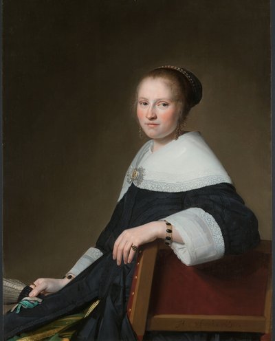 Ritratto di Maria van Strijp (1627-1707), moglie di Eduard Wallis da Johannes Cornelisz. Verspronck