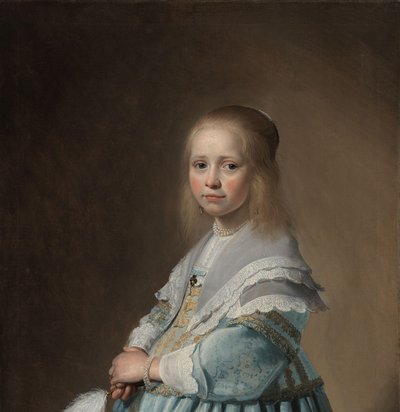 Ritratto di una ragazza vestita di blu da Johannes Cornelisz. Verspronck