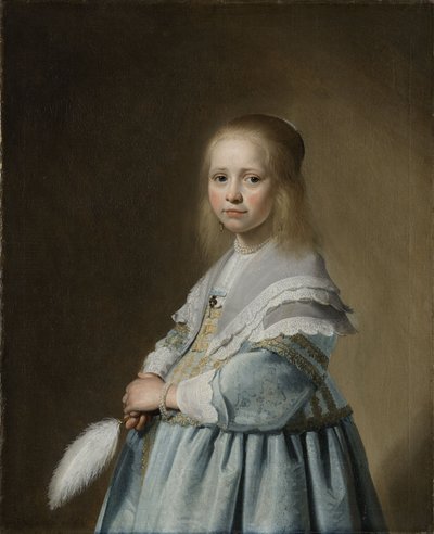 Ritratto di una ragazza vestita di blu da Johannes Cornelisz. Verspronck