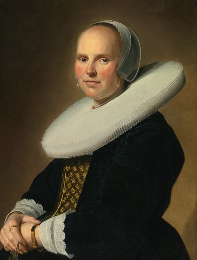 Ritratto di signora, firmato al centro a destra: J. Verspronck... da Johannes Cornelisz Verspronck
