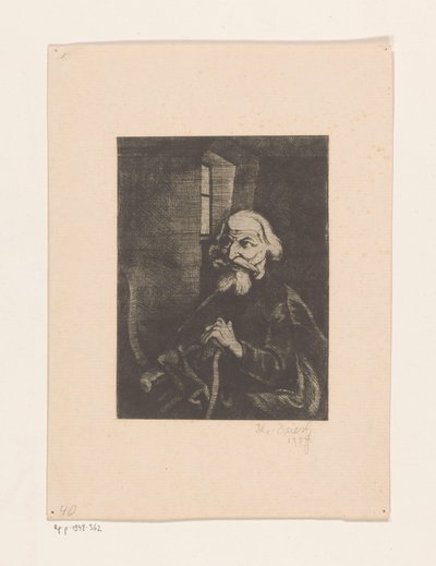 Vecchio seduto da Johannes Driesch (signed by artist)