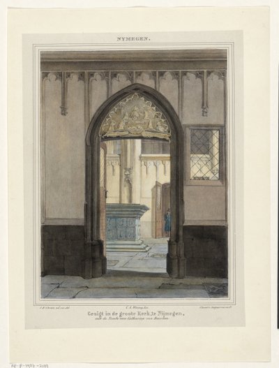 Veduta della tomba nella chiesa di Stevenskerk a Nijmegen da Johannes Franciscus Christ