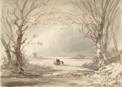 Paesaggio invernale, 1854 da Johannes Franciscus Hoppenbrouwers
