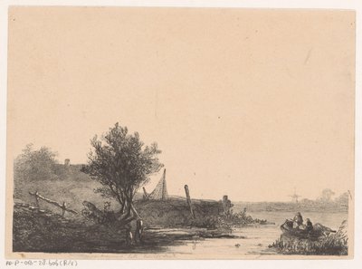 Paesaggio fluviale da Johannes Franciscus Hoppenbrouwers