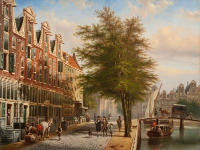 Veduta del Leidsegracht e Herengracht, Amsterdam da Johannes Franciscus Spohler