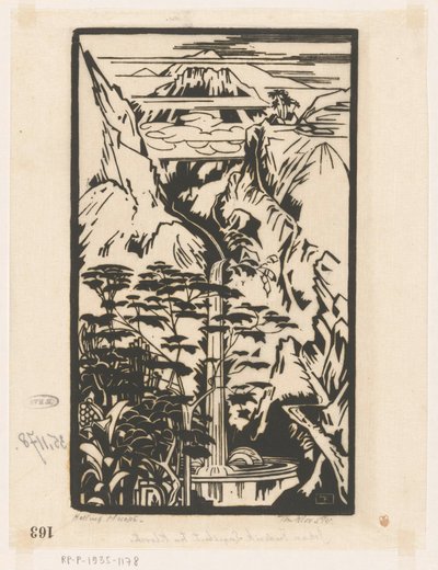 Pendio del Merapi da Johannes Frederik Engelbert ten Klooster (signed by artist)