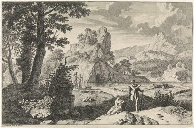Paesaggio arcadico con rovine da Johannes Glauber