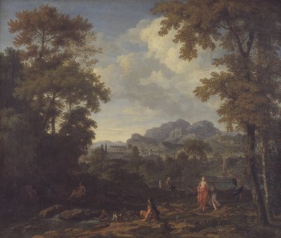 Paesaggio classico con Diana (?) e le sue ninfe da Johannes Glauber