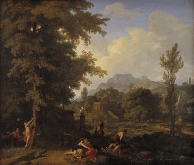 Paesaggio classico con Diana (?) e le sue ninfe da Johannes Glauber
