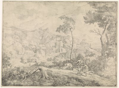 Tre pastori in una tempesta da Johannes Gottlieb Glauber