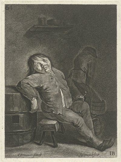 Interno di una locanda con due contadini da Johannes Gronsveld