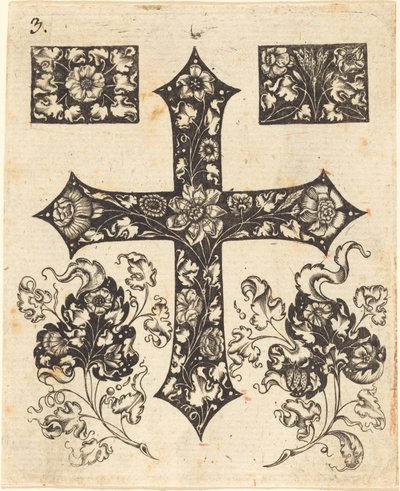 Croce adornata di fiori da Johannes Hanias
