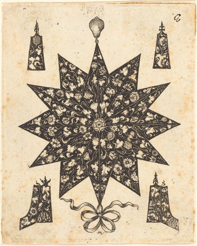 Stella decorata con fiori da Johannes Hanias