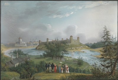 Veduta della fortezza di Ivangorod da Johannes Hau