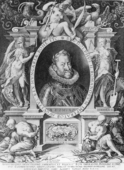 Ritratto di Rodolfo II (1576-1612) da Johannes Hausser von Ach