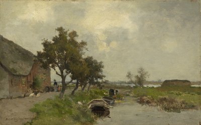 Lavare i vestiti, c.1850-80 da Johannes Hendrik Weissenbruch