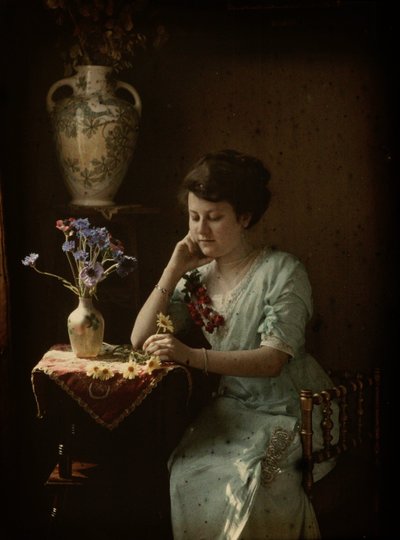 Donna con fiori da Johannes Hendrikus Antonius Maria Lutz