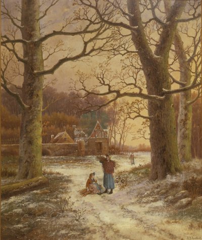 Raccolta di legna invernale da Johannes Hermann Barend Koekkoek