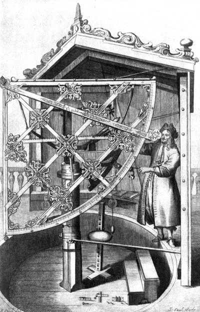 Astronomo nel suo osservatorio da Johannes Hevelius