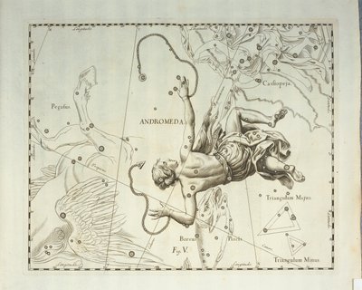 Costellazione boreale di Andromeda da Johannes Hevelius