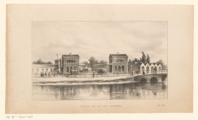 Stazione ferroviaria del Reno ad Amsterdam da Johannes Hilverdink (possibly)
