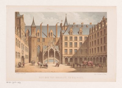 Cortile del Palazzo di Koudenberg da Johannes Hilverdink