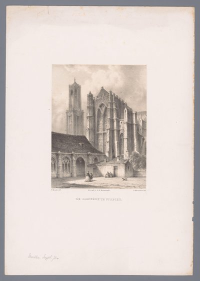 Veduta della Cattedrale e della Torre del Duomo di Utrecht da Johannes Hilverdink