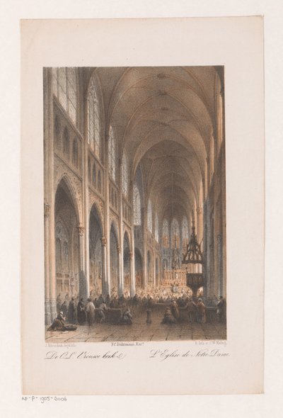 Interno della Chiesa di Nostra Signora ad Amsterdam da Johannes Hilverdink