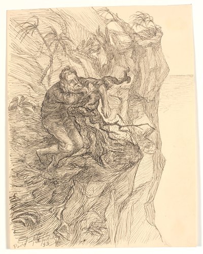 Illustrazione per Alfred Tennyson "Enoch Arden" da Johannes Holbek