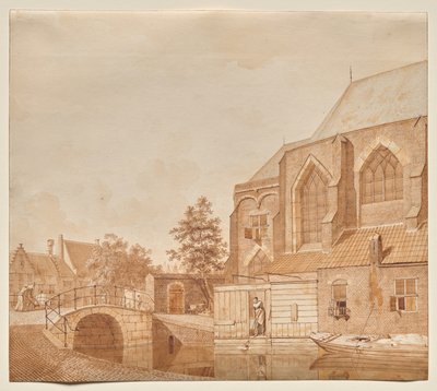 Veduta della Nieuwe Kerk, Delft da Johannes Huibert Prins
