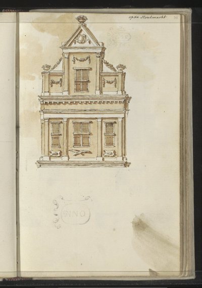 Facciata al Houtmarkt di Haarlem da Johannes Huibert Prins