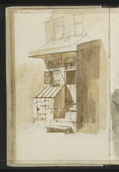 Facciata di una casa con tettoia a Hoorn da Johannes Huibert Prins