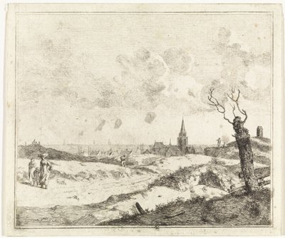 Veduta di un villaggio sul mare da Johannes Huibert Prins