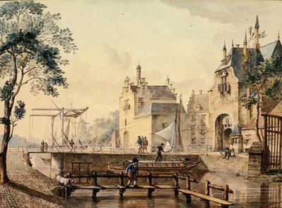 Rotterdamsche e Ketel Poort, Delft da Johannes Huibert Prins