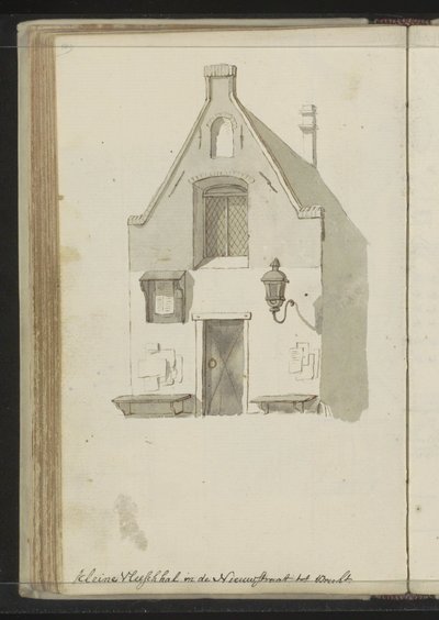Facciata della Piccola Sala della Carne in Lange Nieuwstraat a Utrecht da Johannes Huibert Prins